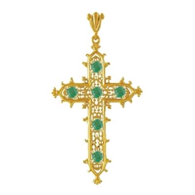 Croix du Pont d'Estaing avec 6 Emeraude