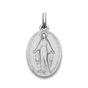 Médaille Becker Vierge Miraculeuse Ovale or Blanc