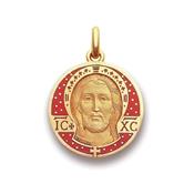 Médaille Becker Christ Byzantin Email Rouge Opaque