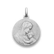 Médaille Becker Maternité or blanc